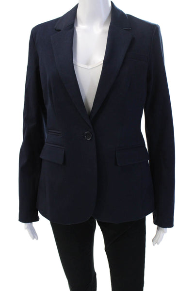 Ecru Women Dark Blue Classic Blazer Button Long Sleeve Size 4