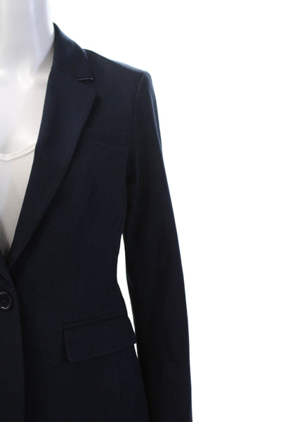 Ecru Women Dark Blue Classic Blazer Button Long Sleeve Size 4