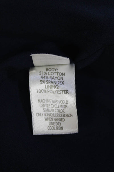 Ecru Women Dark Blue Classic Blazer Button Long Sleeve Size 4