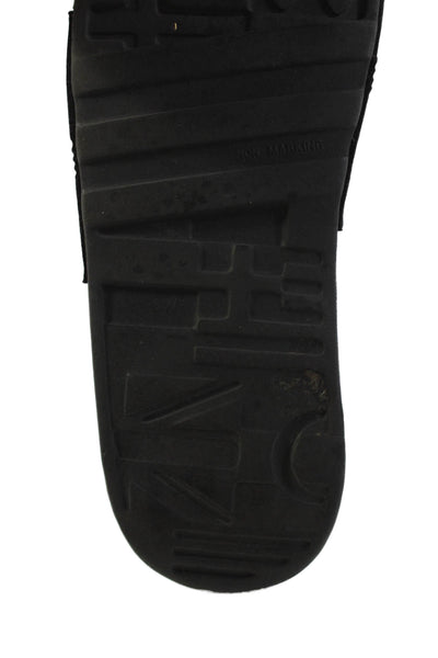Adidas Womens Striped Detail Textured Sole Casual Slide Sandals Black Size 8