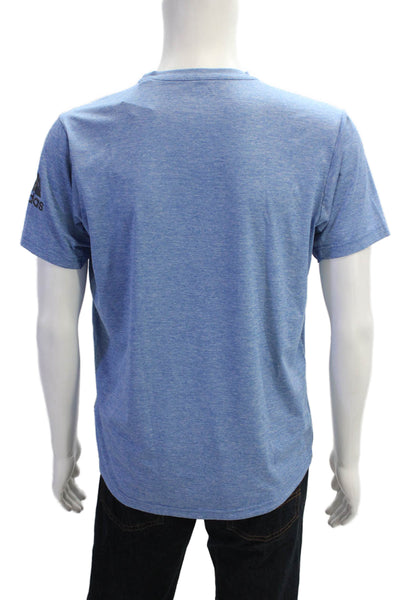 Adidas Mens T-Shirt Blue Short Sleeve Crew Neck Sports Size M