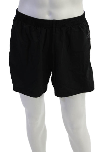 Adidas Mens Black Drawstring Recycled Polyester Sports Shorts Size M