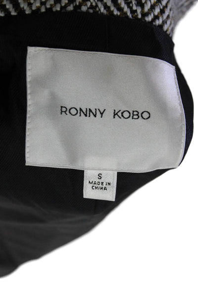 Ronny Kobo Mens Herringbone Sport Coat Gray Poly-Wool Blend Size S