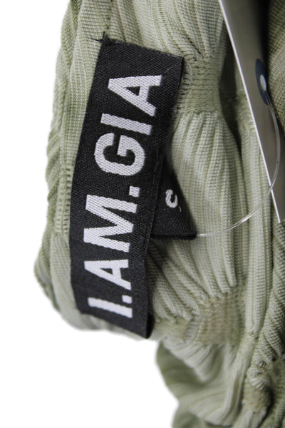 I. Am. Gia. Womens Green Sleeveless Army Tank Size S
