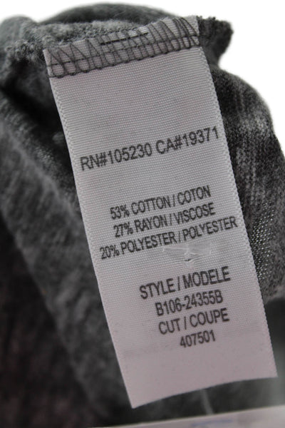 Rails Women Basic Jersey T-Shirt Gray Short Sleeve Round Neck Size M
