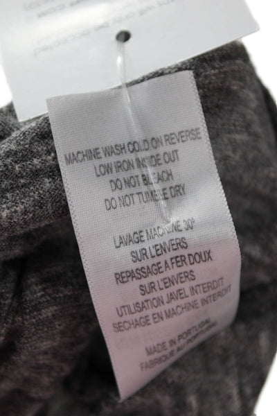 Rails Women Basic Jersey T-Shirt Gray Short Sleeve Round Neck Size M