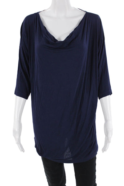 Michael Stars Women Dark Blue Tunic Blouse 3/4 Sleeve Size One Size