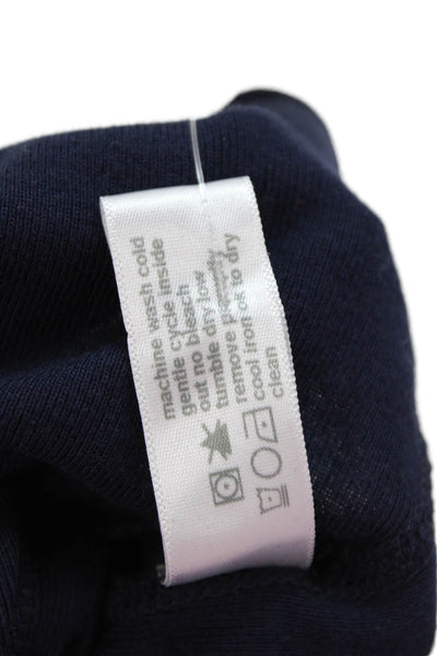 Three Dots Womens Dark Blue Basic Jersey T-Shirt Short Sleeve Size L