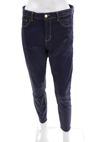 L Agence Women Dark Blue Skinny Ankle Jeans Size 30