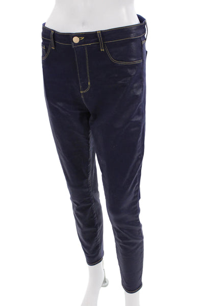 L Agence Women Dark Blue Skinny Ankle Jeans Size 30