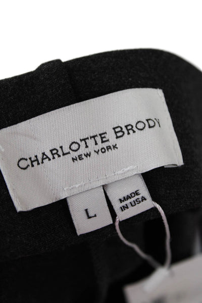 Charlotte Brody Women Dark Gray Dress Pants Size L