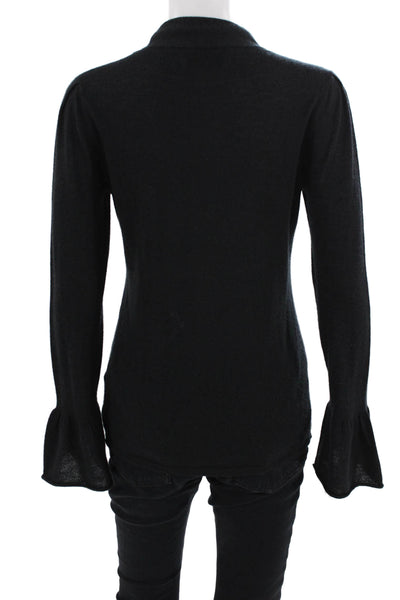 Co Essentails Women Black 100% Cashmere Pullover Mock Neck Sweater Size M