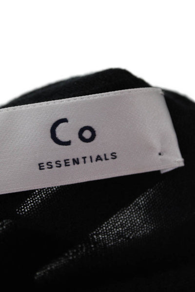 Co Essentails Women Black 100% Cashmere Pullover Mock Neck Sweater Size M