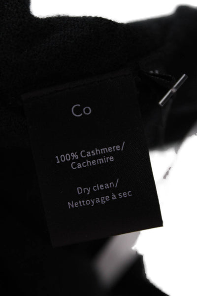 Co Essentails Women Black 100% Cashmere Pullover Mock Neck Sweater Size M