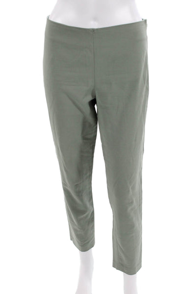 Vince Camuto Women Ankle Cropped Dress Pants Green Zip Size 6P