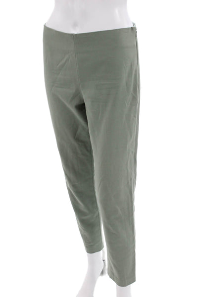 Vince Camuto Women Ankle Cropped Dress Pants Green Zip Size 6P