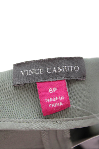 Vince Camuto Women Ankle Cropped Dress Pants Green Zip Size 6P