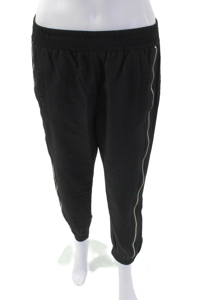 RtA Women Jogger Sweatpants Black Nylon Zip Closure 90s Size M