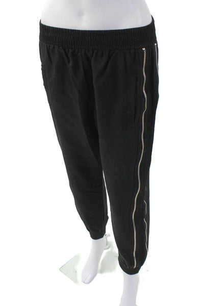 RtA Women Jogger Sweatpants Black Nylon Zip Closure 90s Size M