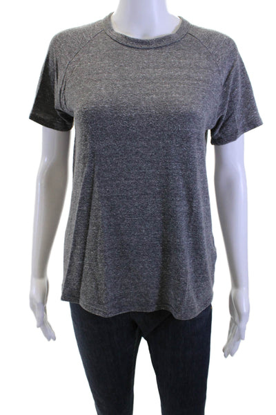 Michael Lauren Women Dark Gray Jersey Short Sleeve Crew Neck T-Shirt Size XS