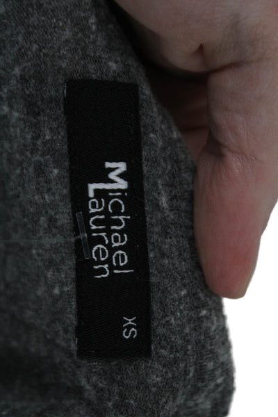 Michael Lauren Women Dark Gray Jersey Short Sleeve Crew Neck T-Shirt Size XS