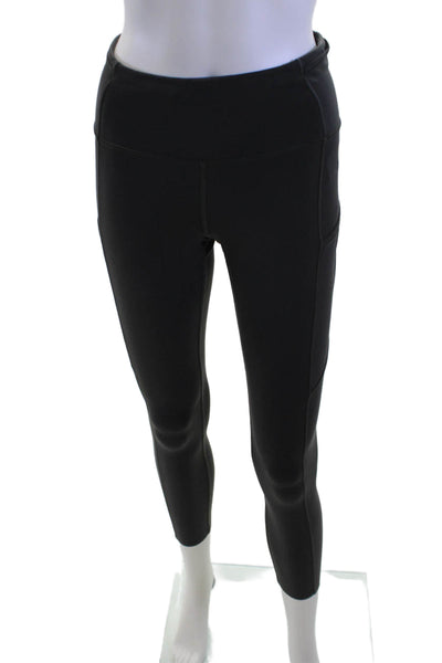 Lululemon Women Ankle Cropped Black Nylon Blend Leggings Size S