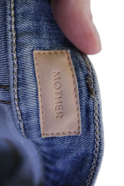 Mother Women Ankle Skinny Blue Jeans Size 28