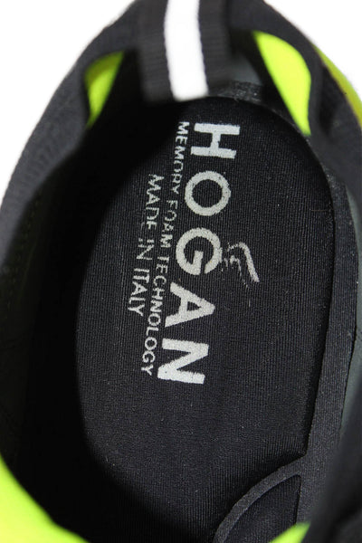 Hogan Mens Lace-Up Platform Running Cross Training Sneakers Black Size 12