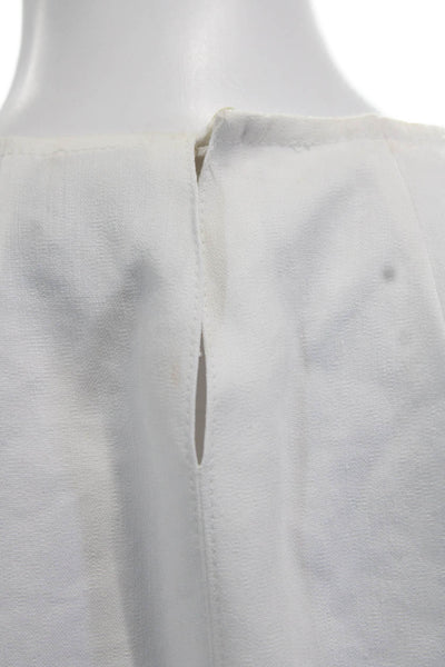 Isabel Marant Womens Sheath Dress White Short Sleeve Mid-Calf Size M