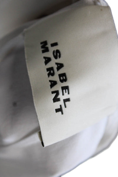 Isabel Marant Womens Sheath Dress White Short Sleeve Mid-Calf Size M