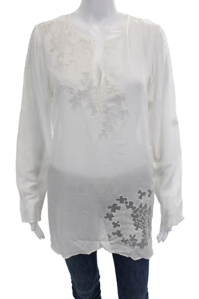 Sachin + Babi For Ankasa Women Tunic White Long Sleeve Maternity Size M