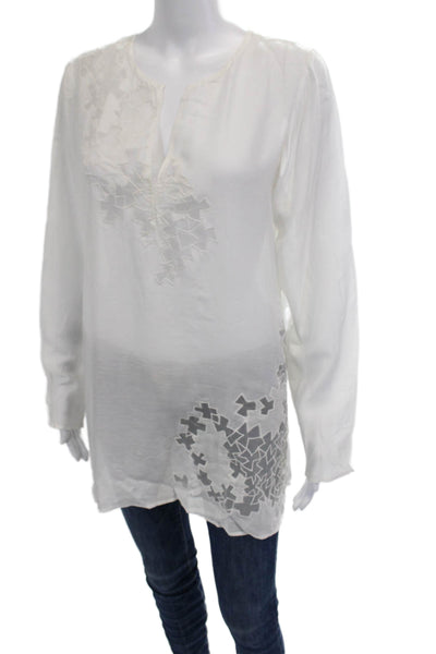 Sachin + Babi For Ankasa Women Tunic White Long Sleeve Maternity Size M