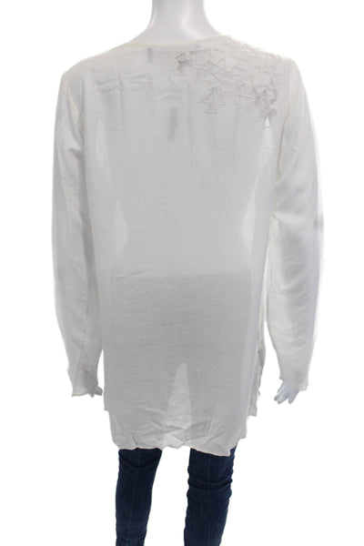 Sachin + Babi For Ankasa Women Tunic White Long Sleeve Maternity Size M