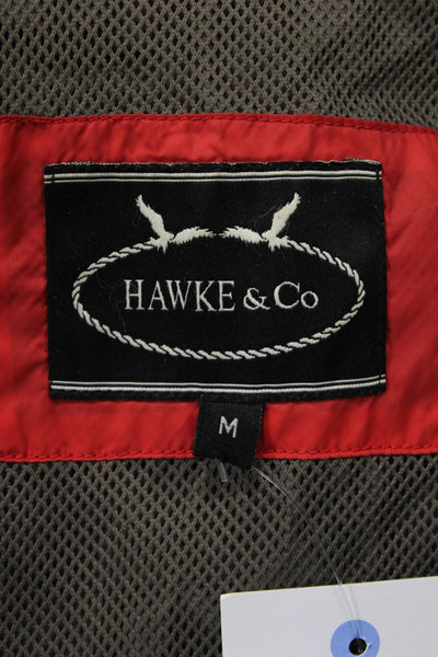 Hawke & Co Women Beige Animal Print Anorak Button Size M