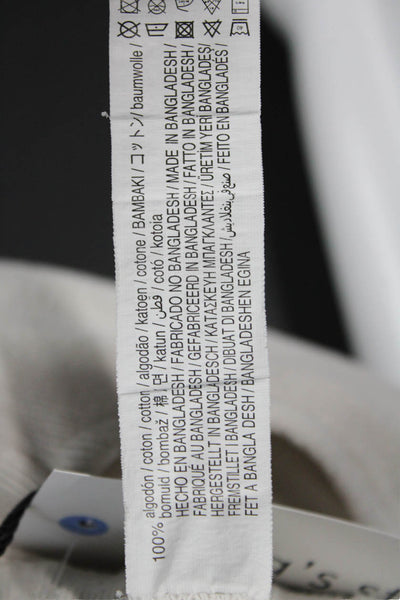 Zara Womens Cotton Drawstring Waist Cargo Sweatpants Cream Size S