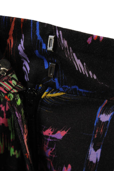 MSGM Unisex Black Animal Print Cotton Buckle Shorts Size 38