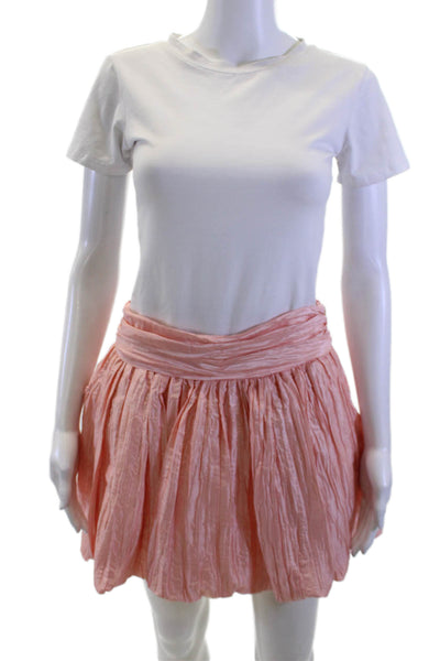 Love Shack Fancy Women Peasant Mini Skirt Pink Size 8