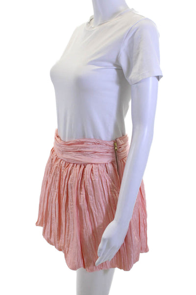 Love Shack Fancy Women Peasant Mini Skirt Pink Size 8