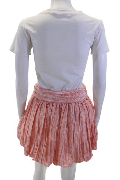 Love Shack Fancy Women Peasant Mini Skirt Pink Size 8