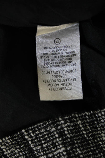 Theory Women Shift Dress Black Sleeveless Round Neck Zip Short Size 2
