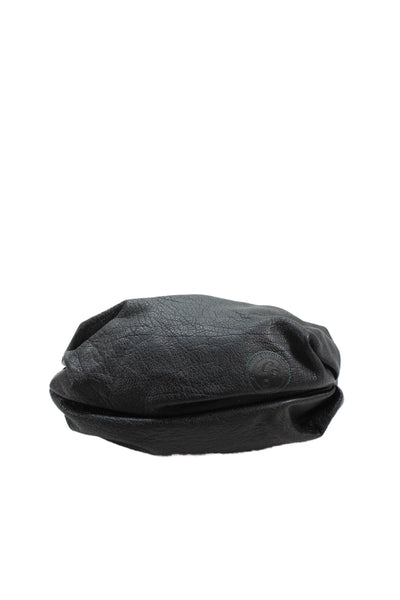 Carlos Falchi Womens Single Strap Zip Top Small Leather Shoulder Handbag Evergre