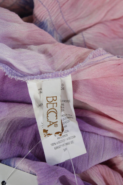 Becca by Rebecca Virtue Women Maxi Sundress Pink Sleeveless Viscose Size S