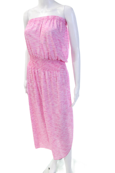 Becca by Rebecca Virtue Women Pink Geometric Jumpsuit Sweetheart Size S