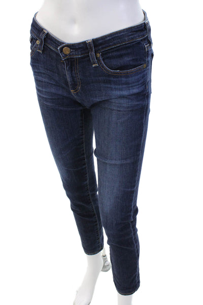AG Adriano Goldschmied Women Skinny Ankle Jeans Dark Blue Size 27