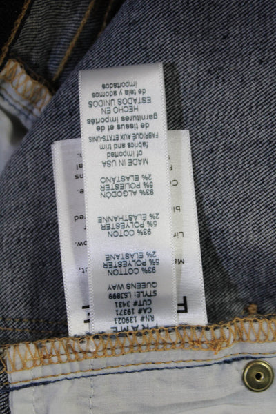 Frame Denim Women Ankle Skinny Jeans Dark Blue Low Rise Button Size 27