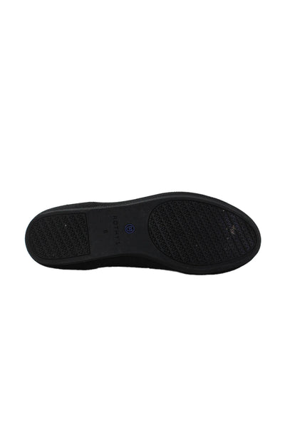 Rothys Womens Solid Woven Round Toe Slip On Flats Loafers Black Size 6