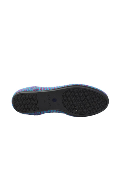 Rothys Womens Woven Round Toe Slip On Flats Loafers Blue Size 6