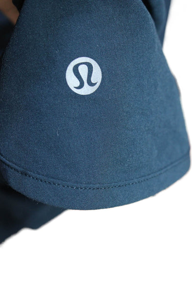 Lululemon Unisex Dark Blue Nylon Blend Sports Shorts Zip Size 6