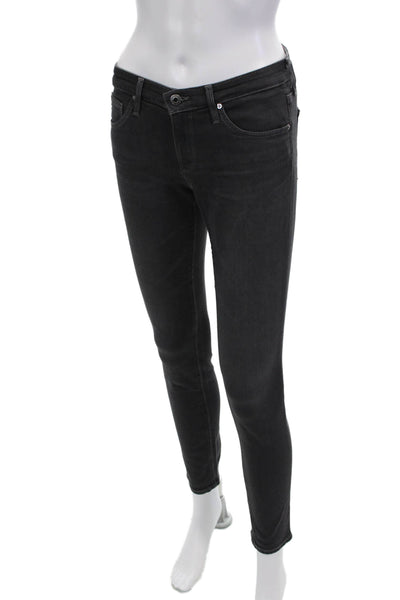 AG Adriano Goldschmied, Women Skinny Ankle Black Jeans Size 26