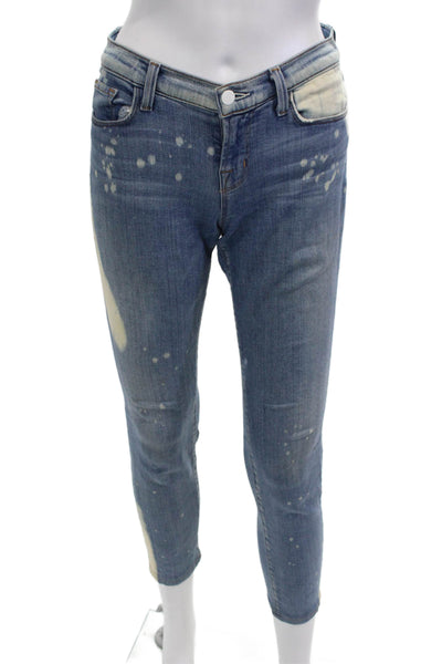 J Brand Womens Dark Blue Ankle Cropped Mid Rise Cotton Blend Jeans Size 26